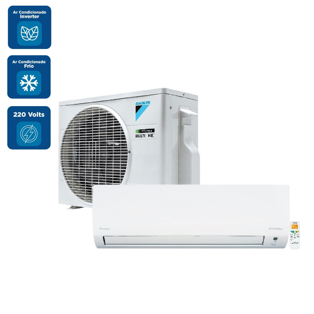 Ar Condicionado Split Hi Wall Inverter Daikin Eco Swing Smart Gold 9000 BTU/h Frio FTKP09S5VL – 220 Volts - Imagem 2