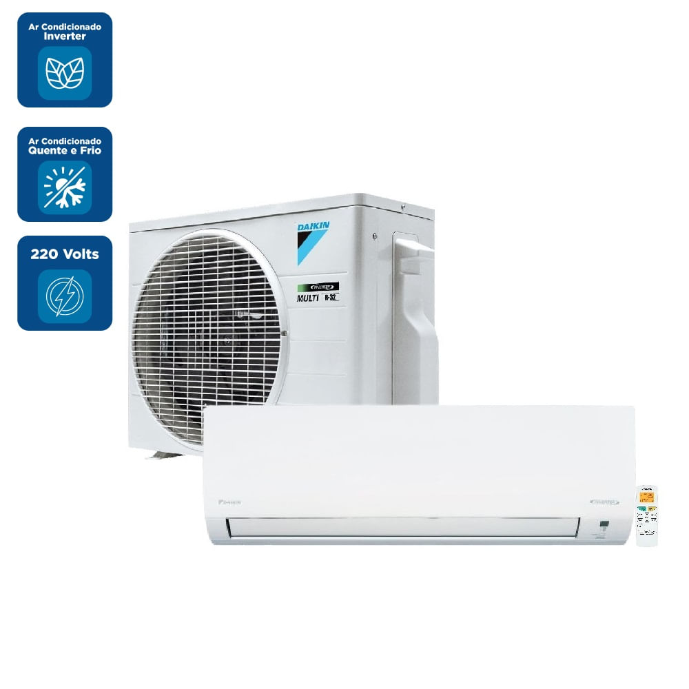 Ar Condicionado Split Hi Wall Inverter Daikin Eco Swing Smart Gold 12000 BTU/h Quente e Frio RHP12S5VL – 220 Volts - Imagem 2