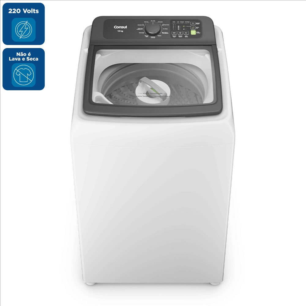Lavadora de Roupas Consul 13Kg com Modo Eco Branca CWN13AB – 220 Volts - Imagem 2