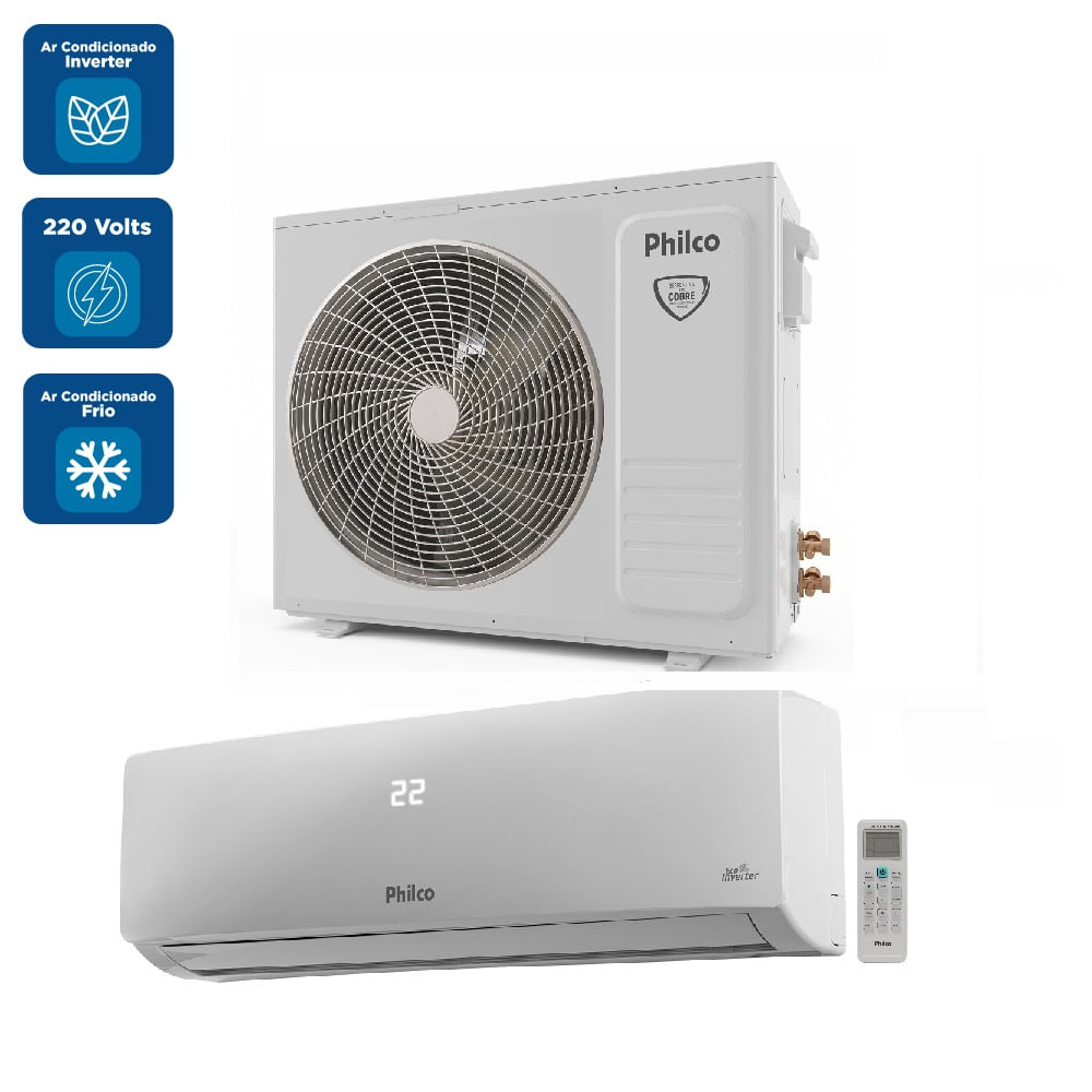 Ar Condicionado Split Hi Wall Inverter Philco 12000 BTU/h Frio PAC12FB – 220 Volts - Imagem 2