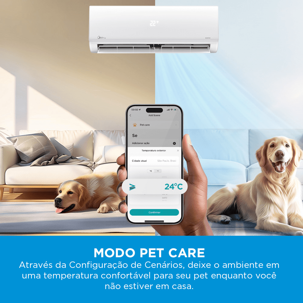 Ar Condicionado Split Hi Wall Inverter Midea Xtreme Save AI Connect 12000 BTU/h Frio 38AGVCJ12M5 – 220 Volts - Imagem 13