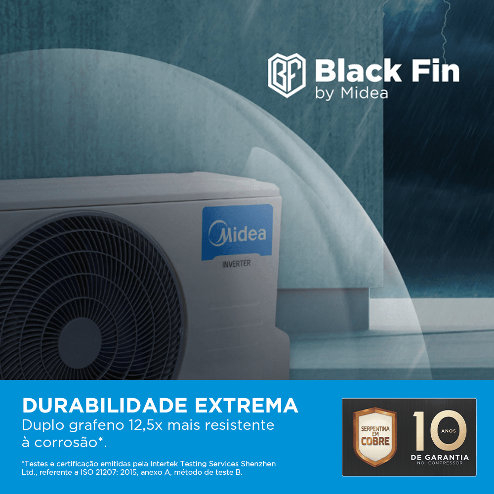 Ar Condicionado Split Hi Wall Inverter Midea Xtreme Save AI Connect 9000 BTU/h Frio 38AGVCJ09M5 – 220 Volts - Imagem 11