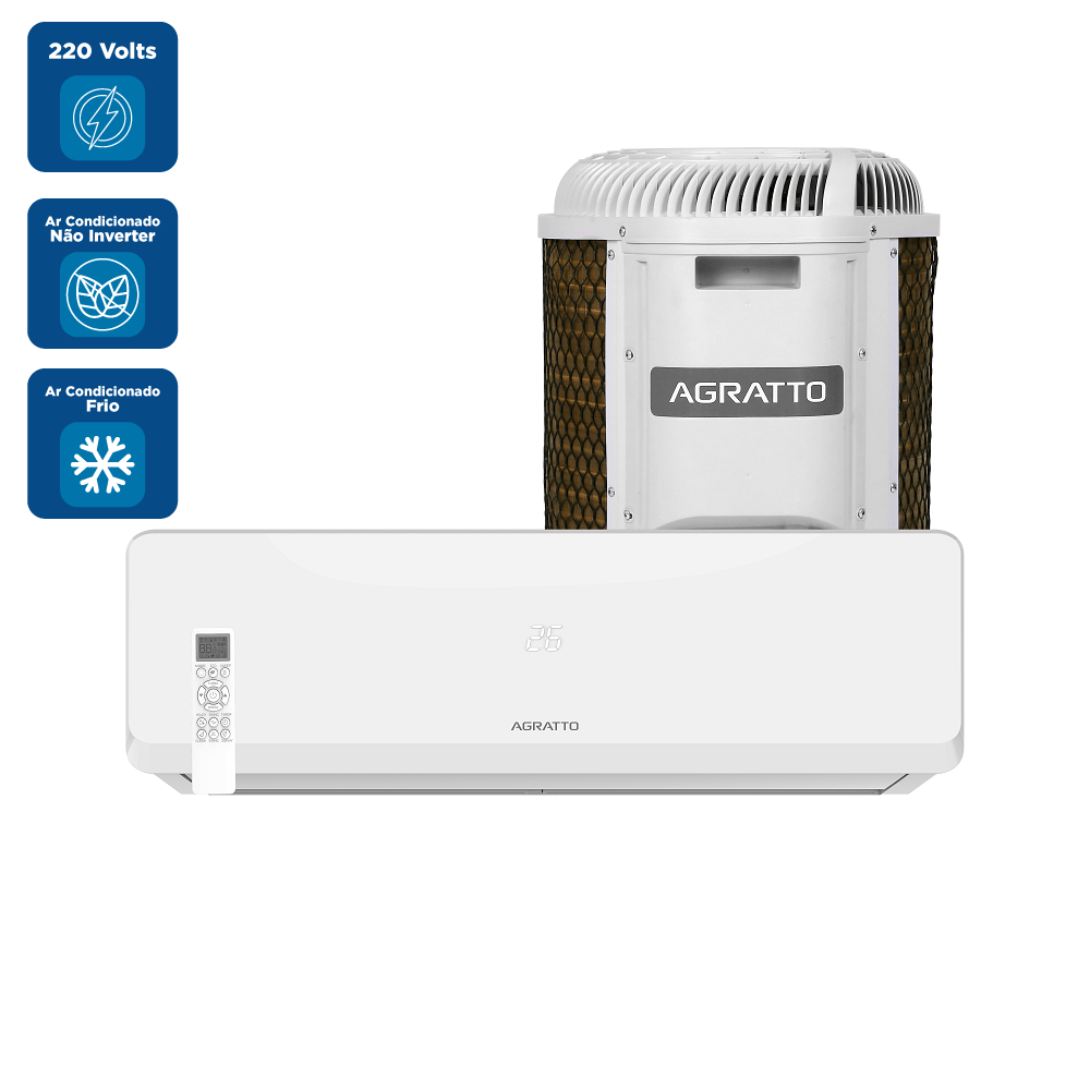 Ar Condicionado Split Hi Wall Agratto Fit 9000 BTU/h Frio FACST9F – 220 Volts - Imagem 2