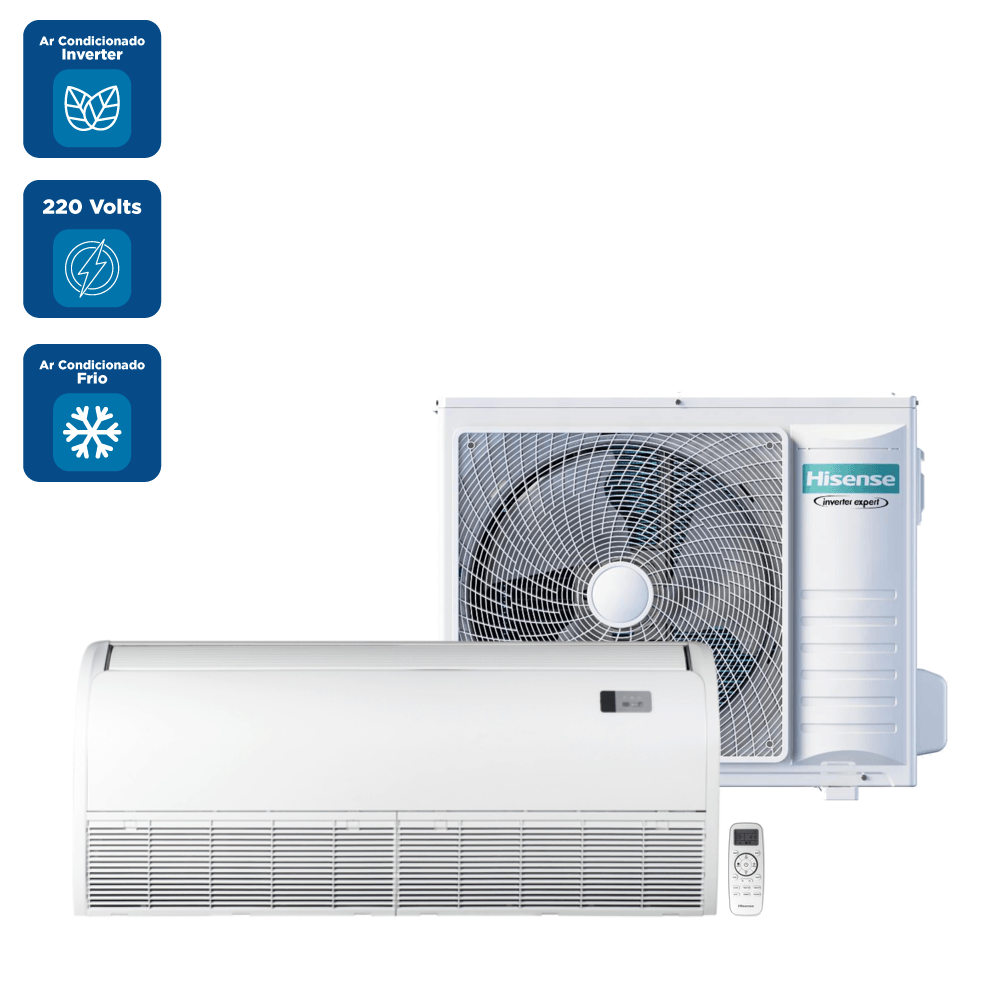 Ar Condicionado Split Piso Teto Inverter Hisense Wi-Fi 36000 BTU/h Frio Monofásico AUW-36T4RKC – 220 Volts - Imagem 2