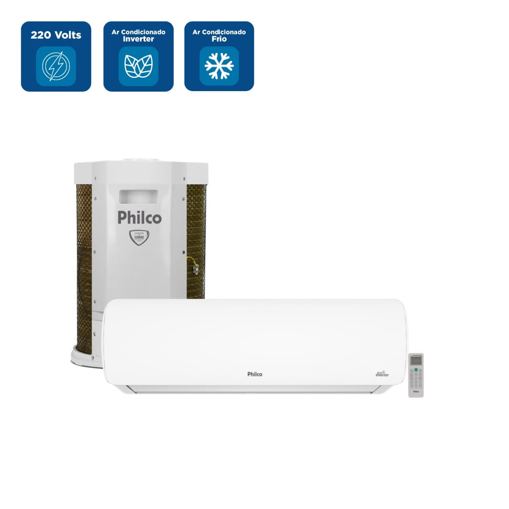 Ar Condicionado Split Hi Wall Inverter Philco 24000 BTU/h Frio Eco PAC24FC – 220 Volts - Imagem 2