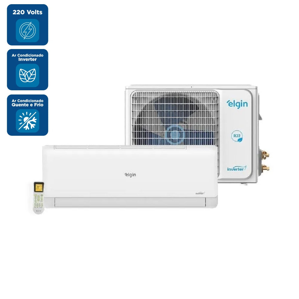 Ar Condicionado Split Hi Wall Inverter Elgin Eco 9000 BTU/h Quente e Frio 45HJQE09C2CC– 220 Volts - Imagem 2