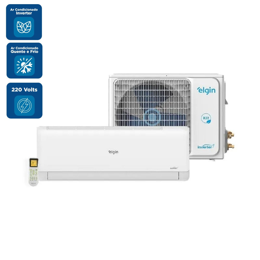 Ar Condicionado Split Hi Wall Inverter Elgin Eco 12000 BTU/h Quente e Frio 45HJQE12C2CC – 220 Volts - Imagem 2