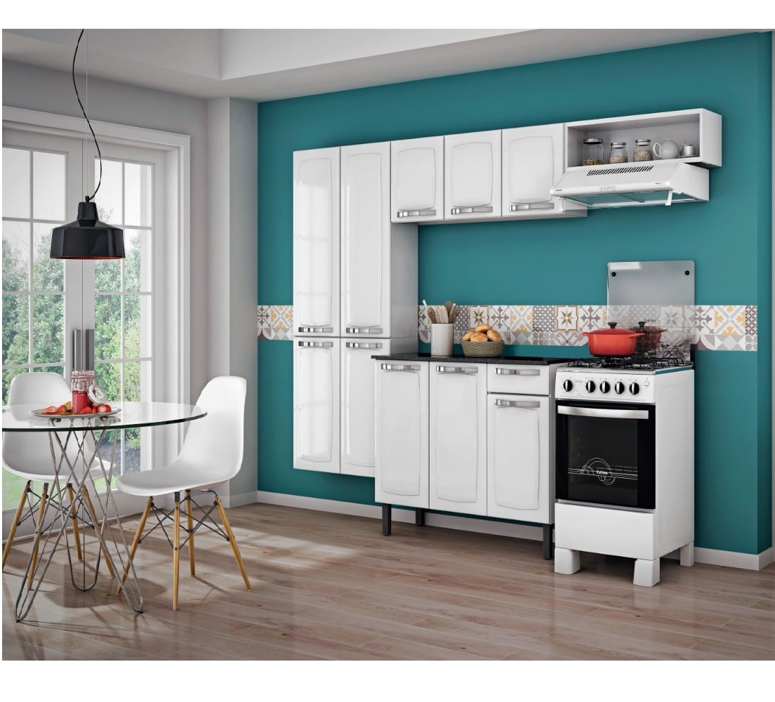 Cozinha Itatiaia Compacta em Aço 3 Peças Rose Branca - Imagem 4