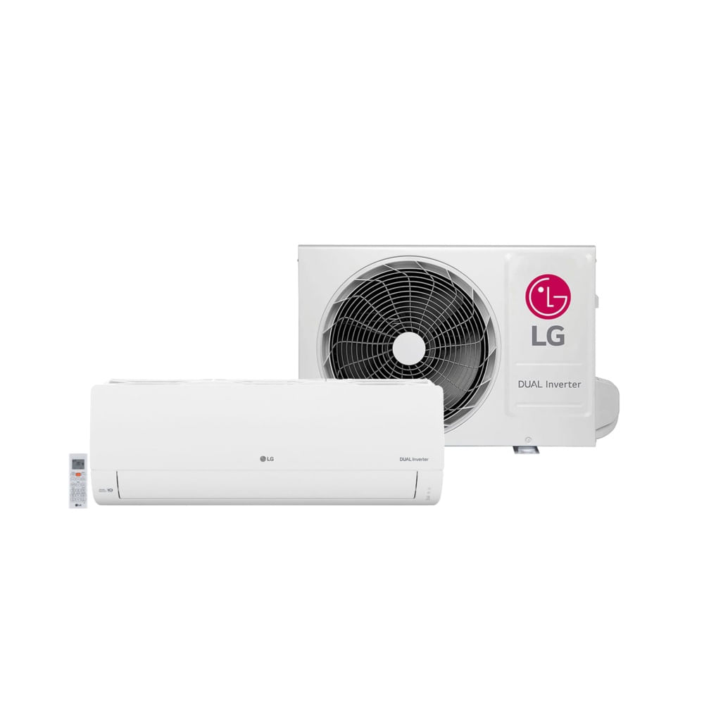 Ar Condicionado Split Hi Wall Inverter LG Dual Compact +AI 12000 BTU/h Quente e Frio S3-W12JAQAL – 220 Volts