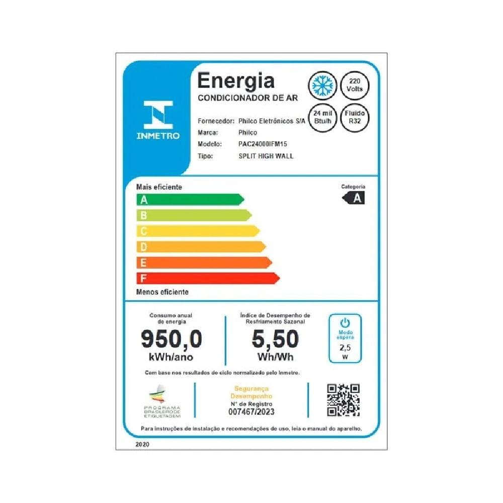 Ar Condicionado Split Hi Wall Philco Inverter 24000 BTU/h Frio Monofásico PAC24000IFM15 - 220 Volts - Imagem 8
