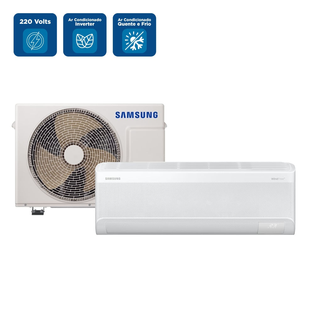 Ar Condicionado Split Hi Wall Inverter Samsung WindFree AI 12000 BTU/h Quente e Frio AR12DXFAAWKXAZ – 220 Volts - Imagem 2