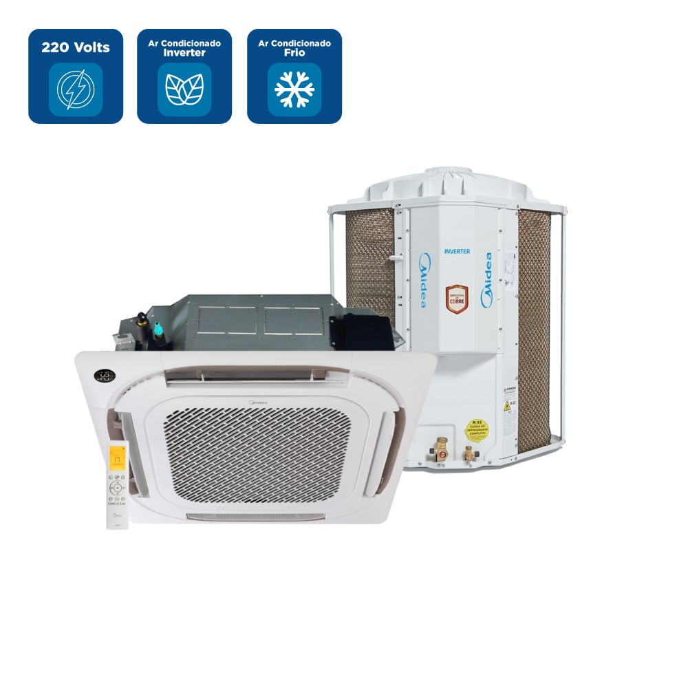 Ar Condicionado Split Inverter Cassete 4 Vias Springer Midea Connect 60000 BTU/h Frio Monofásico 38CCVE60515MM – 220V - Imagem 2