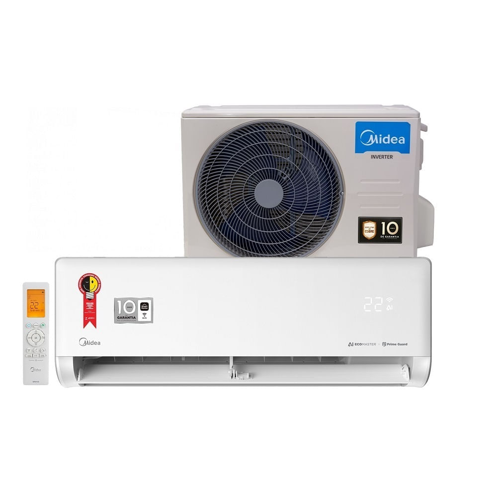 Ar Condicionado Split Hi Wall Inverter Midea AI Ecomaster 24000 BTU/h Quente e Frio 42EZVQA24M5 – 220 Volts