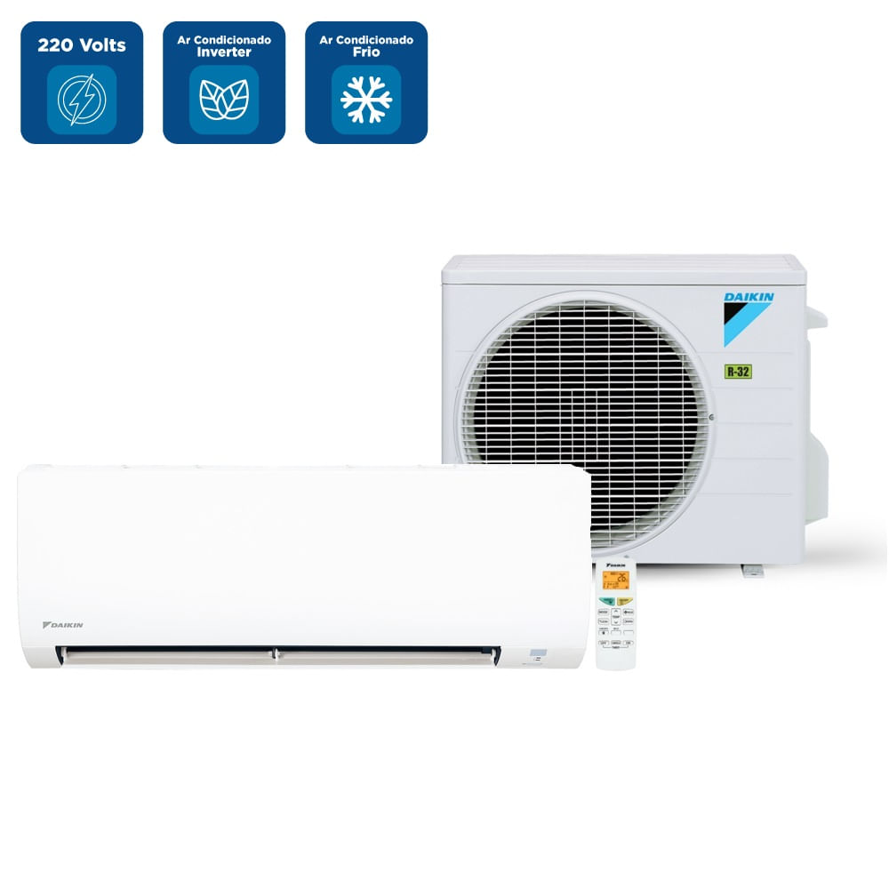 Ar Condicionado Split Hi Wall Inverter Daikin Full 9000 BTU/h Frio FTKC09T5VL – 220 Volts - Imagem 2