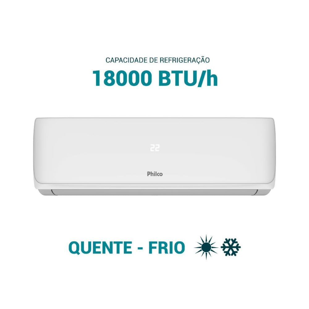 Ar Condicionado Split Hi Wall Philco 18000 BTUS/h Quente e Frio PAC18QI – 220 Volts - Imagem 11