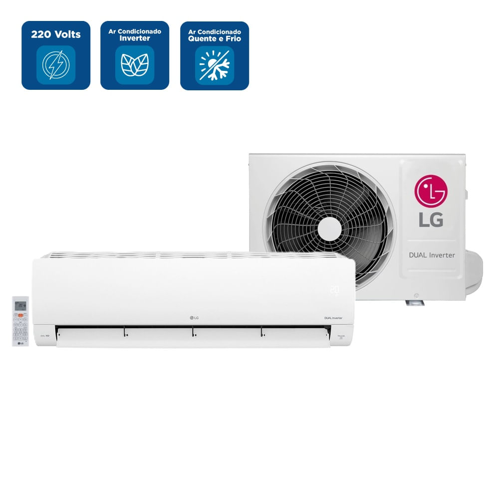 Ar Condicionado Split LG AI Dual Inverter Voice 9000 BTU/h Quente e Frio S3-W09AA31D - 220 Volts - Imagem 2