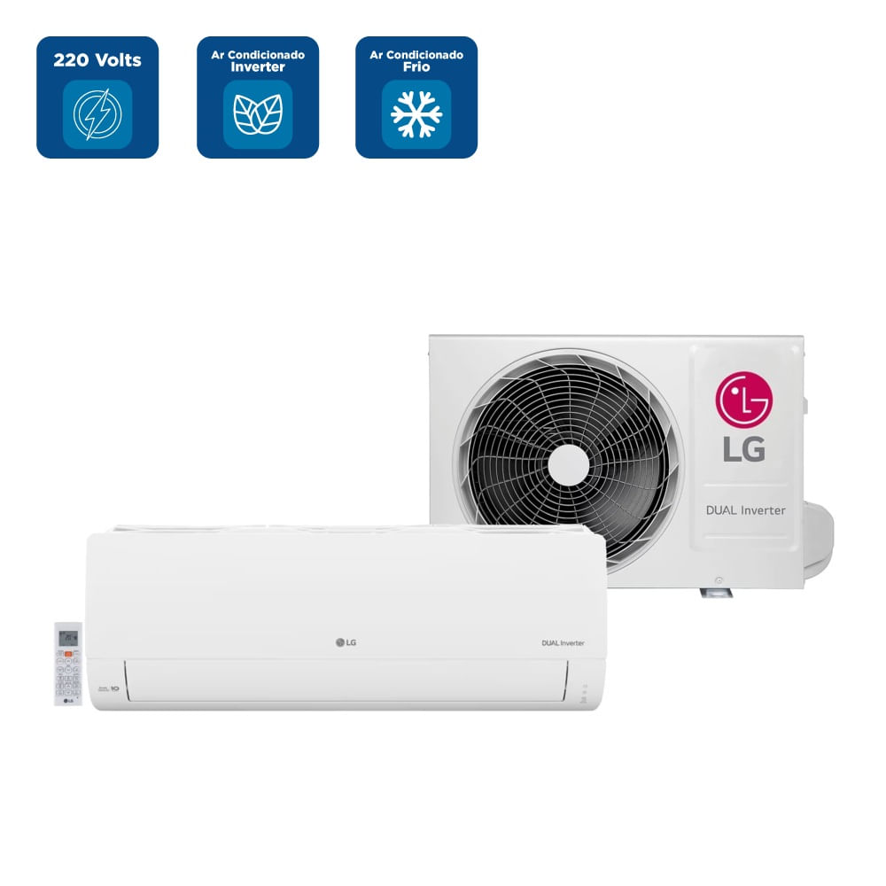 Ar Condicionado Split LG AI Dual Inverter Compact 9000 BTU/h Frio S3-Q09AAQAK - 220 Volts - Imagem 2