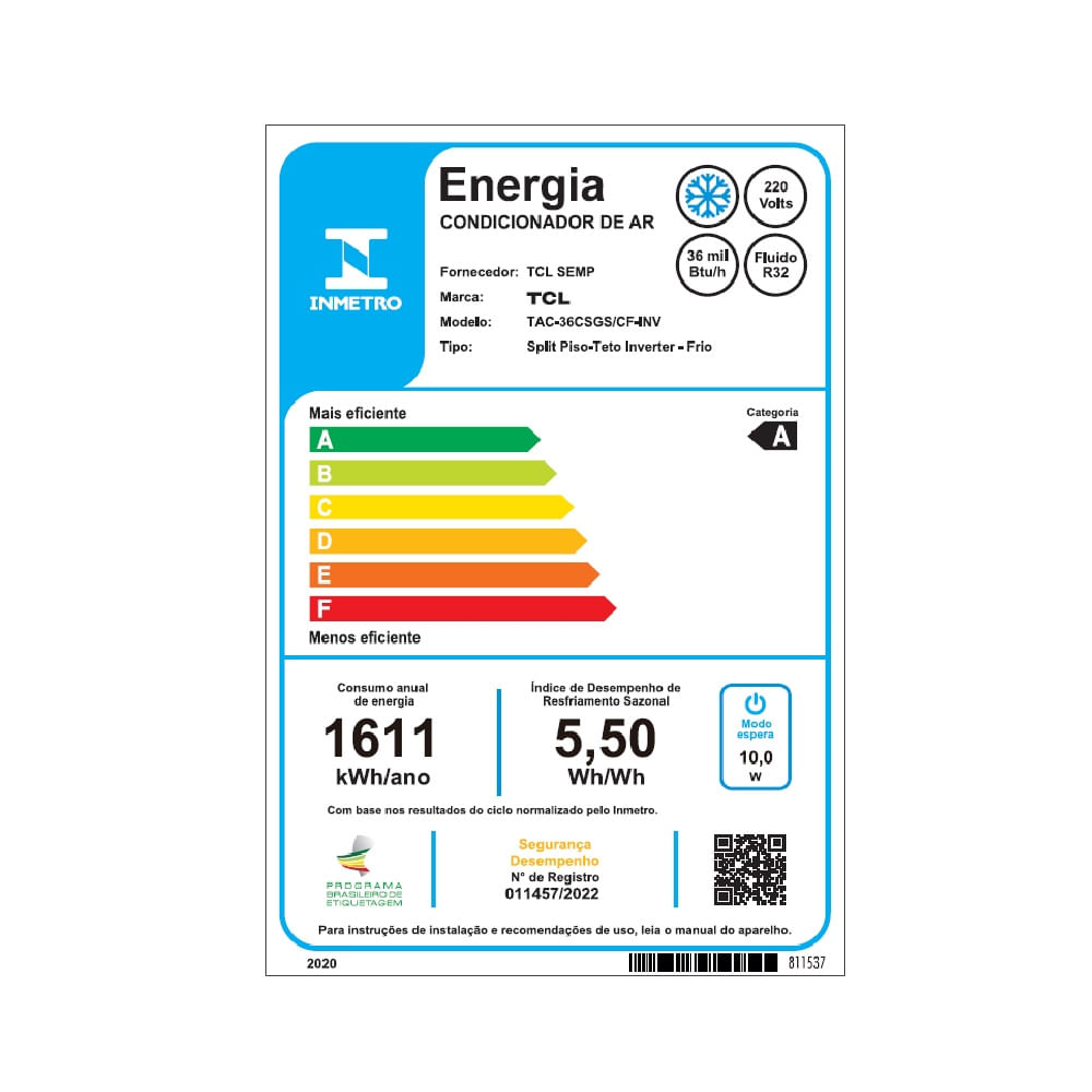 Ar Condicionado Split Piso Teto Inverter TCL 36000 BTU/h Frio Monofásico TAC-36CSGS/CF-INV - 220 Volts - Imagem 10