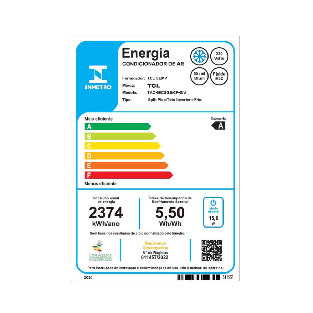 Ar Condicionado Split Piso Teto Inverter TCL 55000 BTU/h Frio Monofásico TAC-55CSGS/CF-INV - 220 Volts - Imagem 10