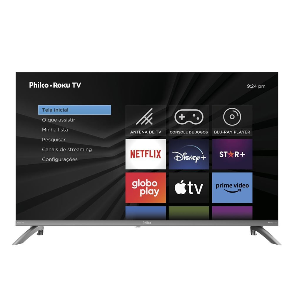 Smart TV Philco 32" LED Roku TV HD Dolby Áudio P32CRA - Bivolt