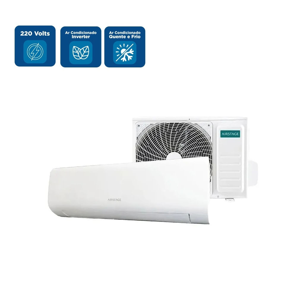 Ar Condicionado Split Hi Wall Inverter Fujitsu Airstage Essencial 18000 BTU/h Quente e Frio ASKA18KPBA-Z - 220 Volts - Imagem 2
