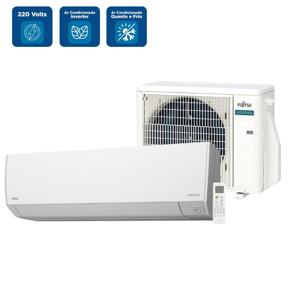 Ar Condicionado Split Hi Wall Inverter Fujitsu Airstage Premium 12000 BTU/h Quente e Frio ASBG12KMBA - 220 Volts - Imagem 2