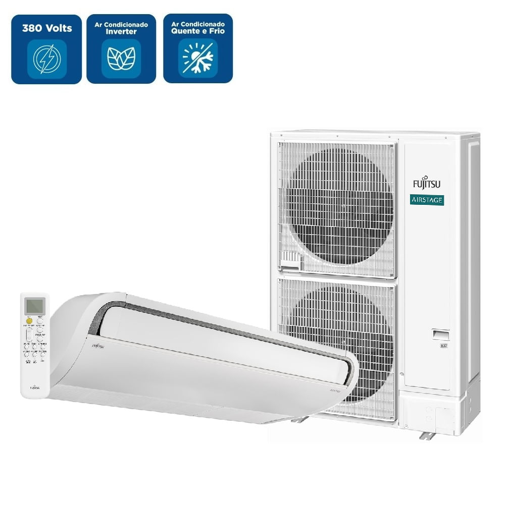Ar Condicionado Split Teto Inverter Fujitsu Airstage Premium 54000 BTU/h Quente e Frio Trifásico ABBH54KRTA - 380 Volts - Imagem 2
