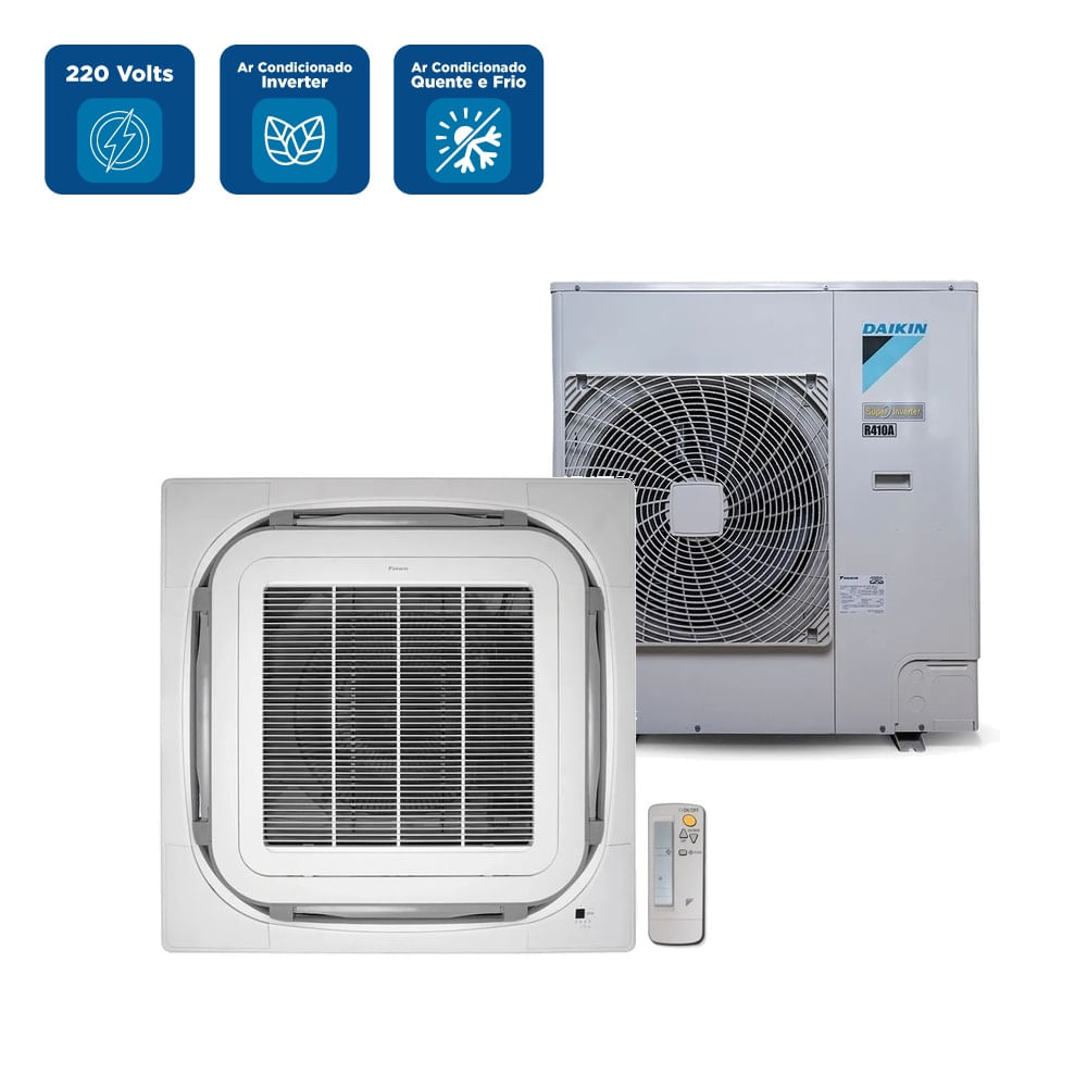 Ar Condicionado Split Cassete Inverter Daikin Sky Air 36000 BTU/h Quente e Frio FCQ36AVL - 220 Volts - Imagem 2
