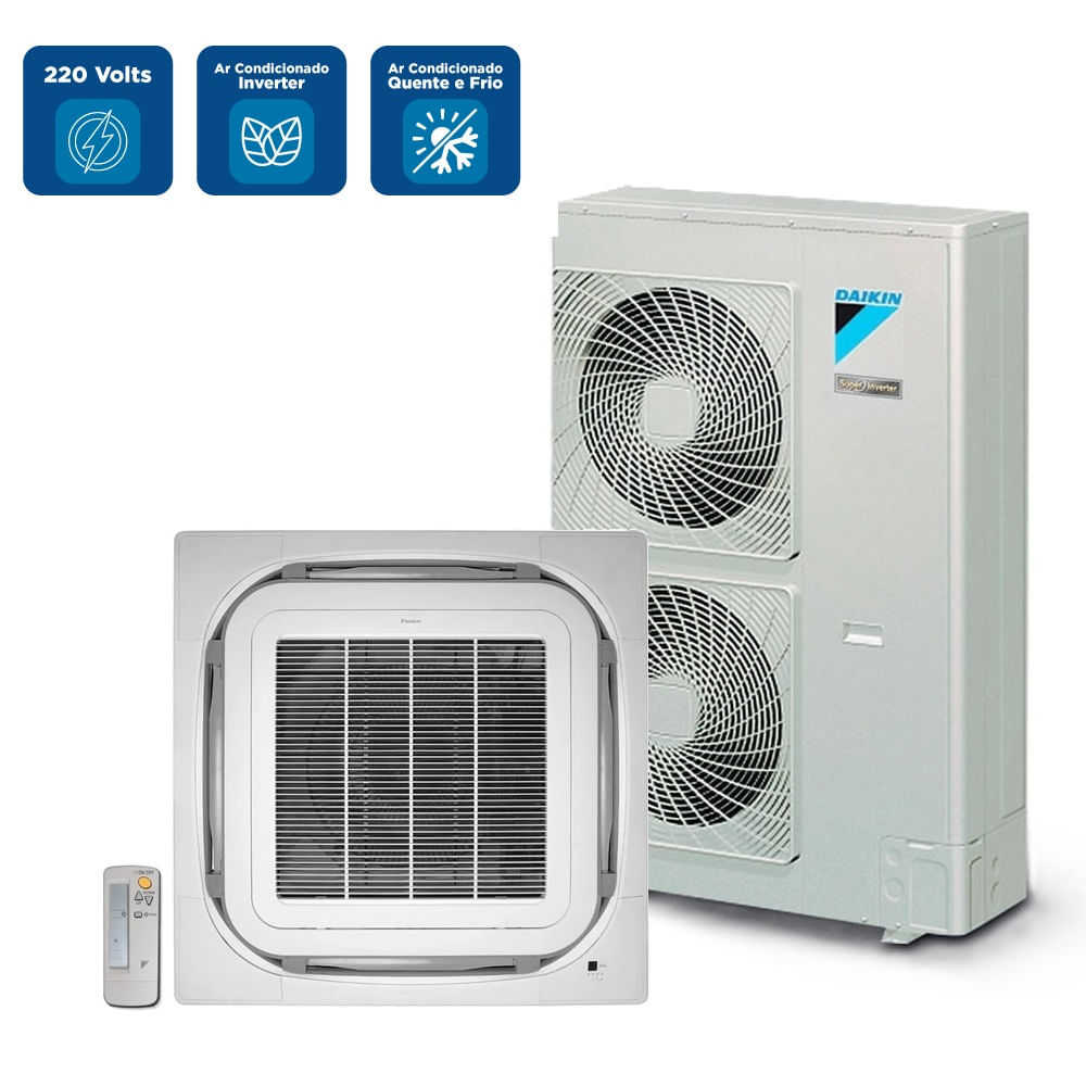 Ar Condicionado Split Cassete Inverter Daikin Sky Air 42.000 BTU/h Quente e Frio FCQ42AVL - 220 Volts - Imagem 2