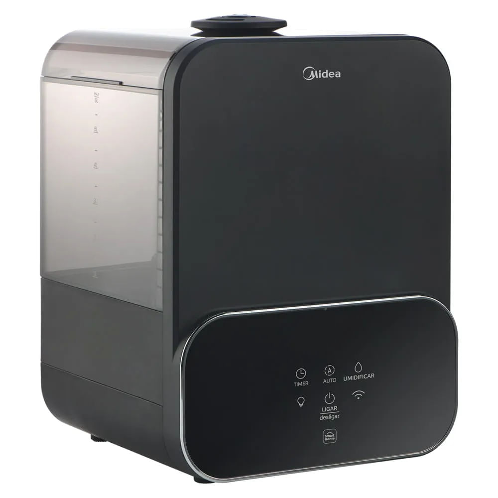 Kit Midea Umidificador Master Connect 6 Litros Preto UMD6P3 e Ar Condicionado Split Inverter AI Ecomaster 9000 BTU/h Frio 42EZVCA09M5 - 220 Volts - Imagem 4