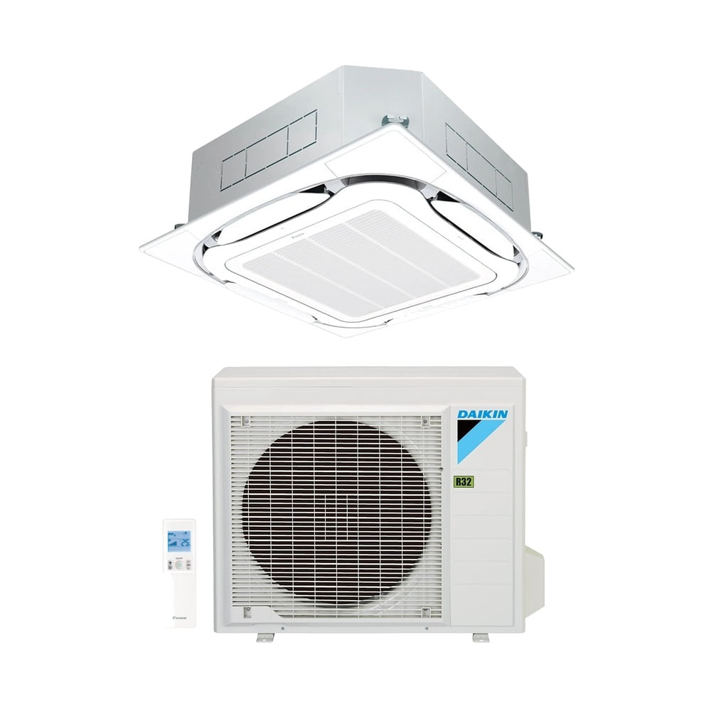 Ar Condicionado Split Cassete 4 Vias Inverter Daikin Sky Air 35000 BTU/h Quente e Frio Monofásico FCQA36A5VL - 220 Volts