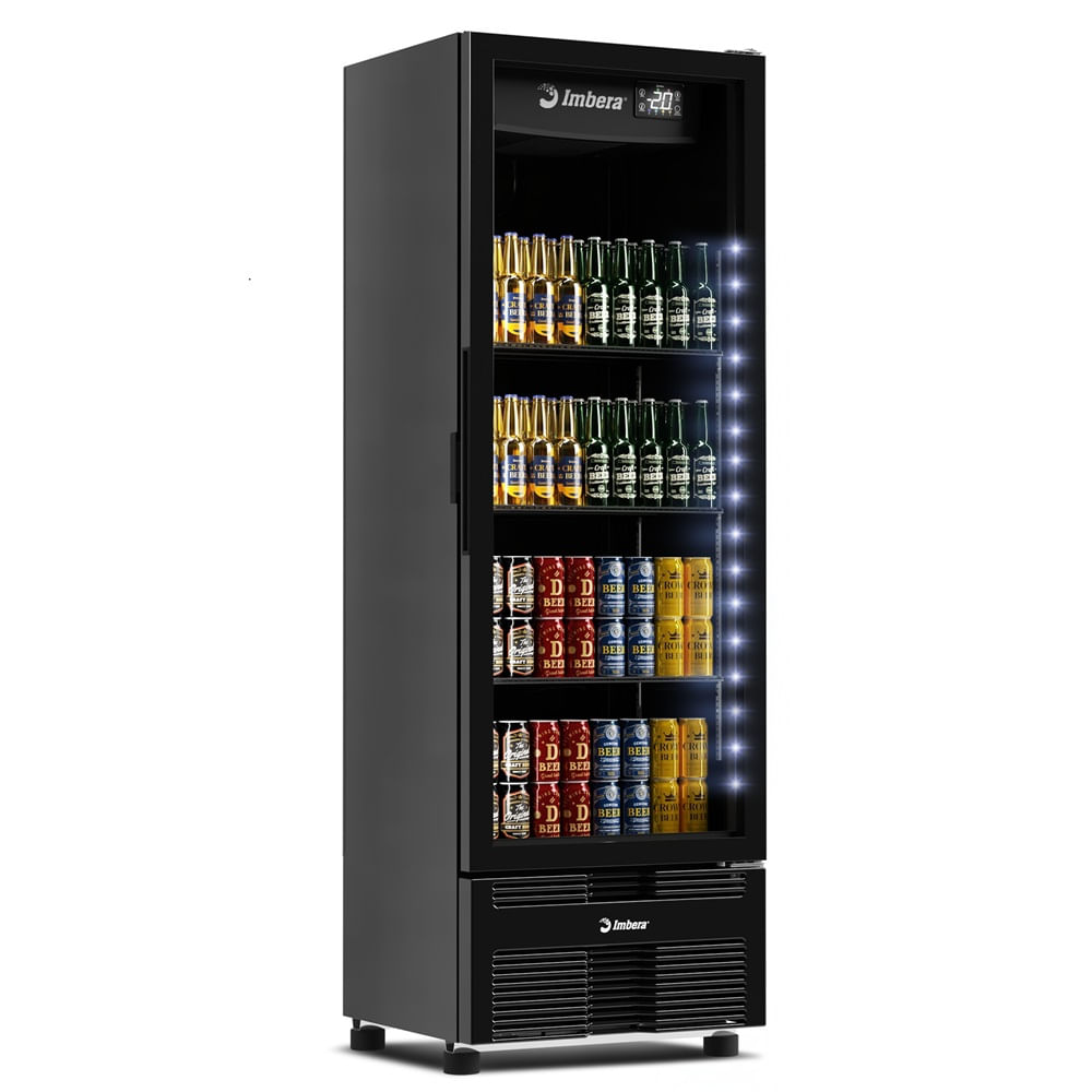 Cervejeira Imbera 453 Litros Porta de Vidro Full Black Preto CCV315 - 127 Volts