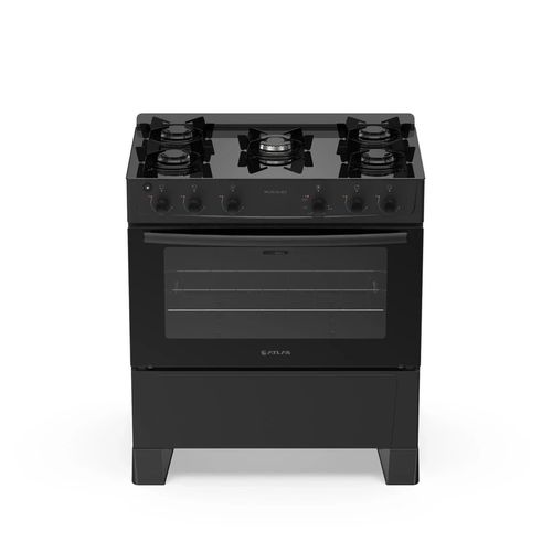 Fogão de Piso Atlas 5 Bocas com Mesa de Vidro Milão Preto - Bivolt